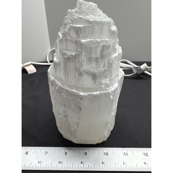 Natural Selenite Crystal Tower For Home & Office Decor 8" Tall - Picture 2 of 11